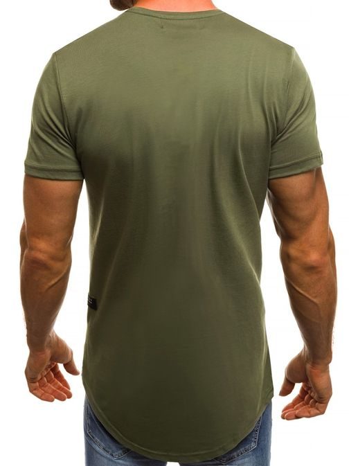 Zelené tričko s bohatou potlačou lebky  B/181382
