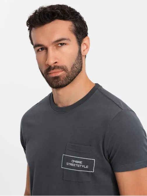 Čierne tričko v štýle streetstyle V1 TSCT-0108