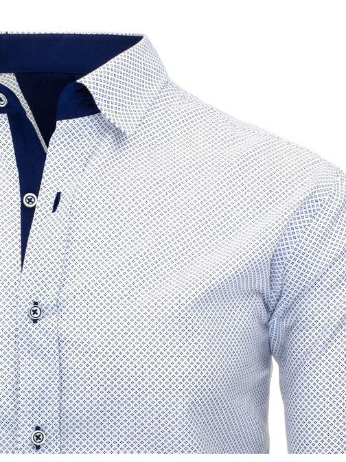 Atraktívna SLIM FIT biela košeľa pre pánov