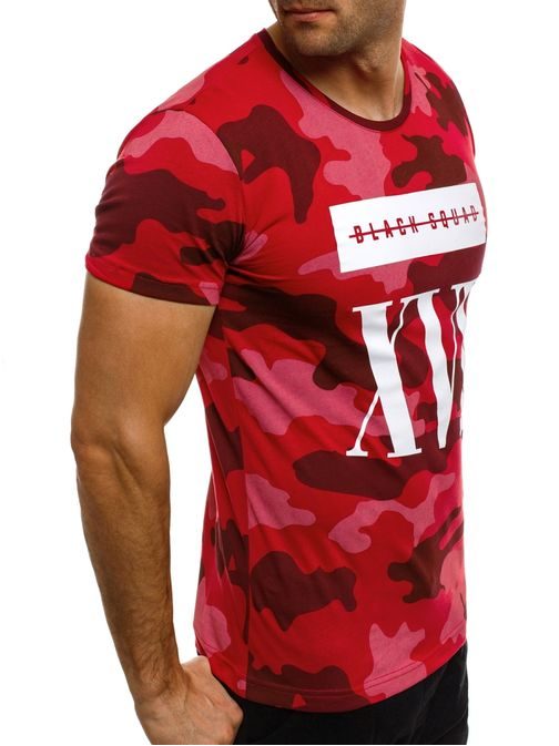 Výrazné červené tričko s rímskym číslom ATHLETIC 1099