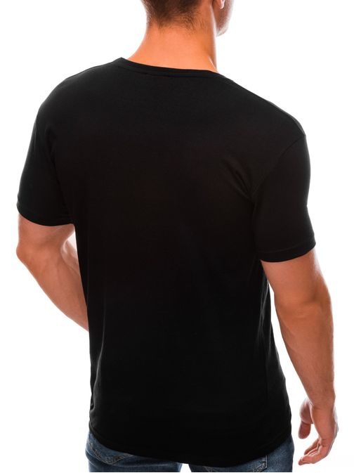 Čierne štýlové tričko s potlačou S1514