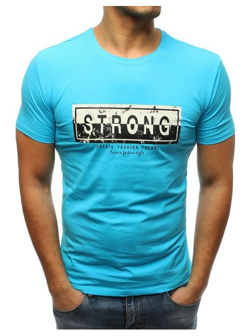 Atraktívne modré tričko STRONG