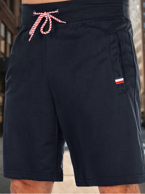 Pohodlné granátové kraťasy s logom