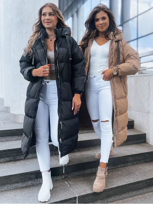 Jedinečná dámska čierna zimná bunda Cozyseason