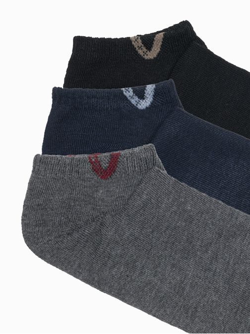 Mix členkových ponožiek v tmavých farbách U364 (3 ks)