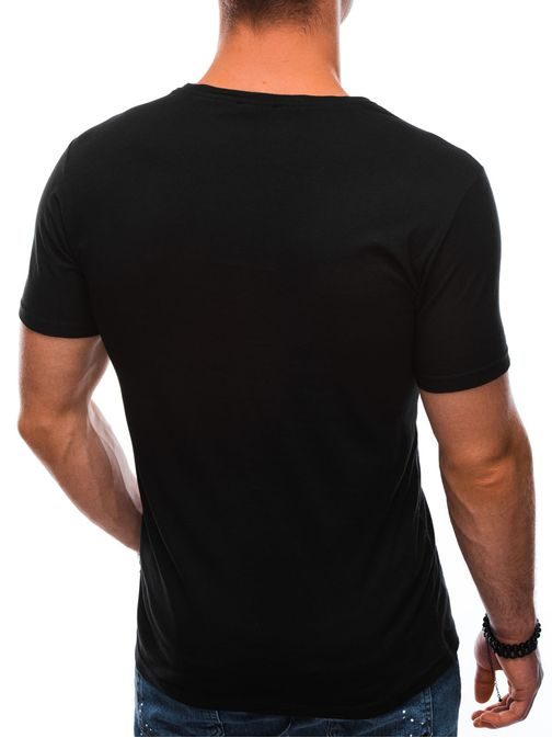 Trendové tričko v čiernej farbe S1405