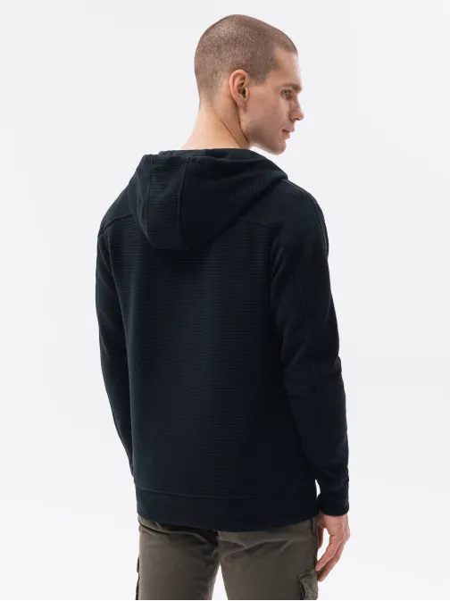 Trendová mikina v čiernom prevedení B1157