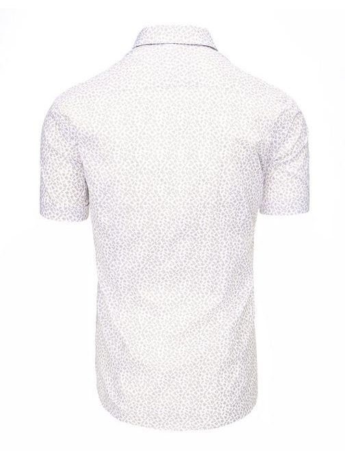 Pánska biela košeľa so zaujímavým vzorom