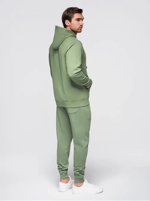 Trendy tepláková zelená súprava (mikina s kapucňou +tepláky) V3 Z121