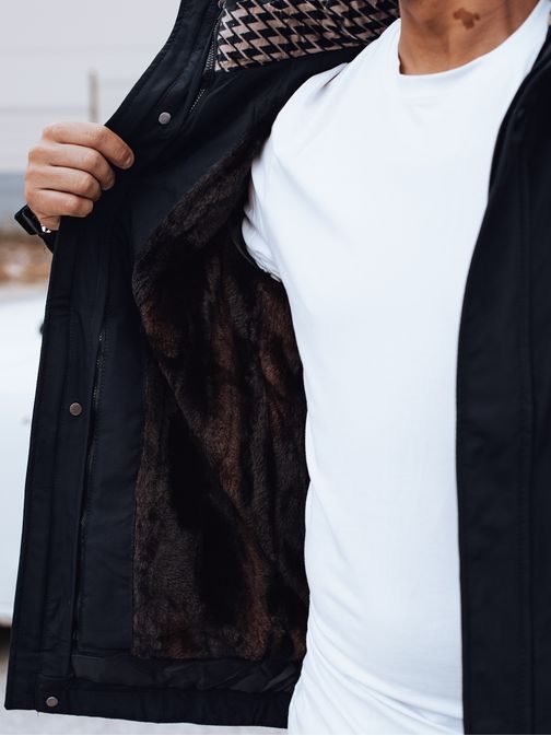 Módna granátová zimná pánska bunda