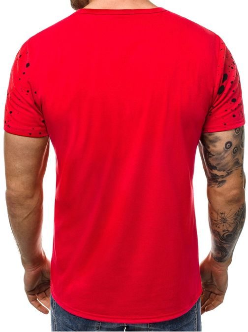 Perfektné pánske tričko červené  JS/SS100670