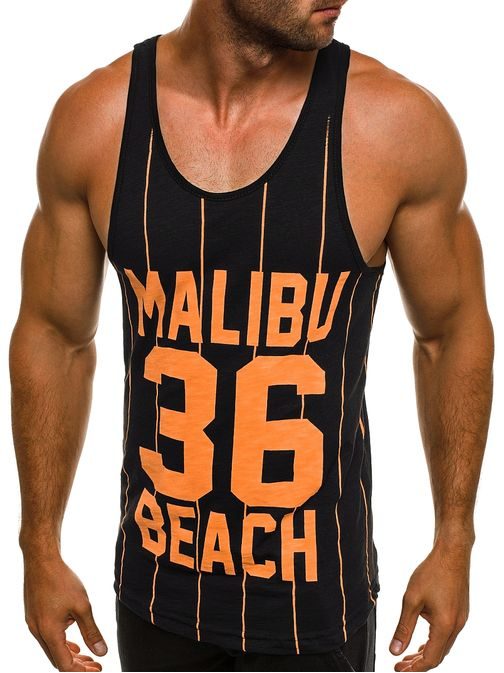 Malibu beach čierne pánske tielko BREEZY 9076