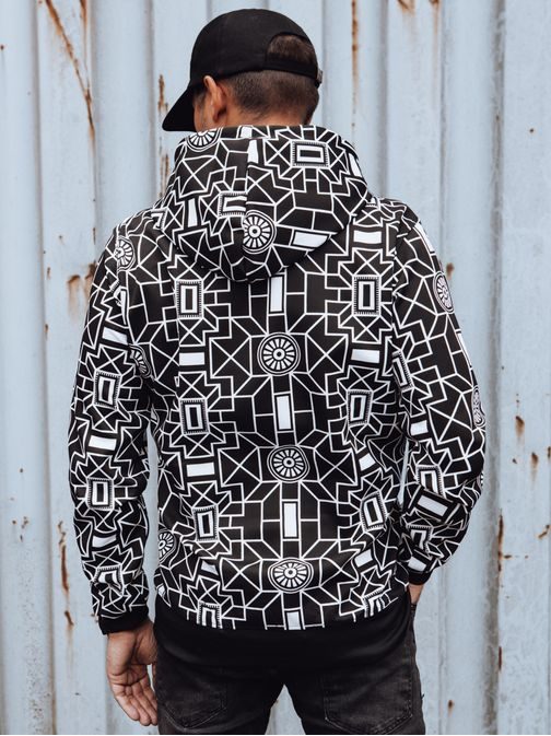 Pútavá čierna mikina s potlačou