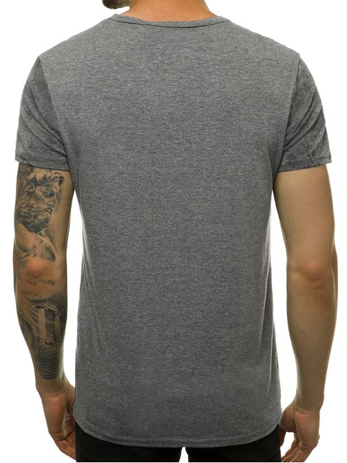 Trendové grafitové tričko s potlačou JS/SS10923
