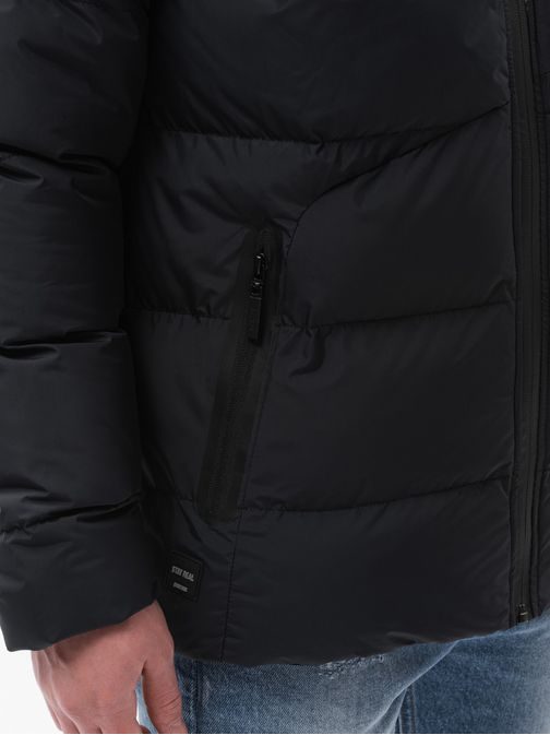 Čierna zimná bunda V4 OM-JAHP-0122
