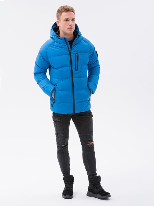 Modrá zimná bunda V2 OM-JAHP-0122