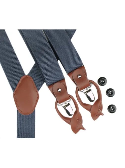 Nadčasové pánske traky v modrej farbe