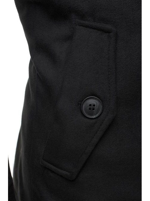 Čierny jesenný pánsky kabát 3053
