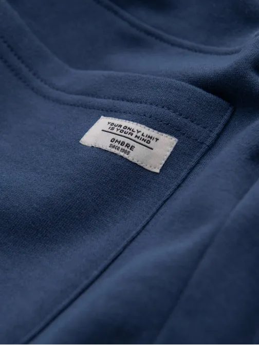 Tmavo modré tepláky s trendy prešívaním V4 PABS-0173