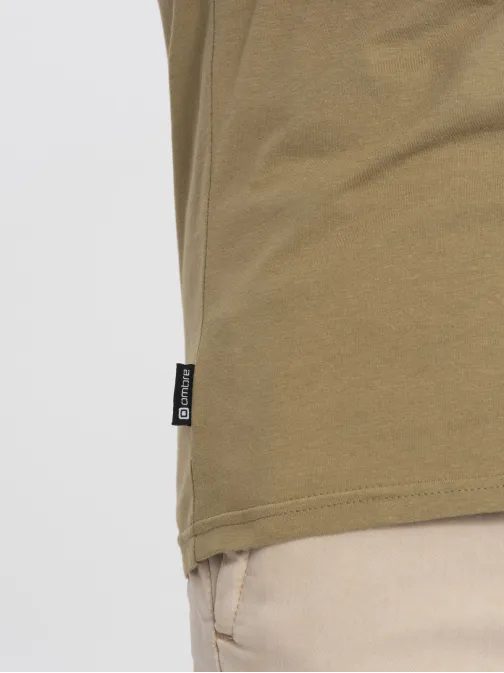 Originálne olivové tričko s auto-moto motívom V2-S1735