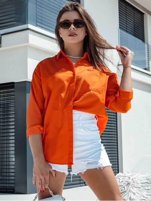 Elegantná dámska pomarančová košeľa Trendset