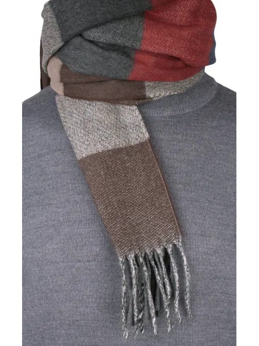 Hrejivý hnedý pánsky šál