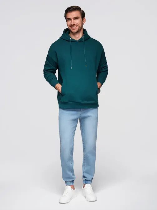 Pánske svetlomodré rifľové joggery V1 PADJ-0265