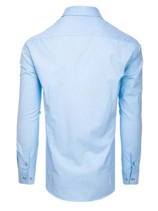 Svetlo-nebesky modrá košeľa so vzorom