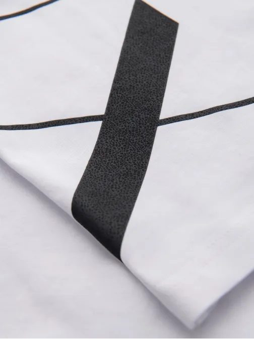 Originálne biele tričko s nápisom V2 TSPT-0213