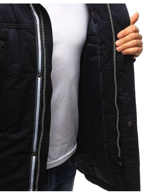 Granátová zimná bunda s dvojitým zapínaním