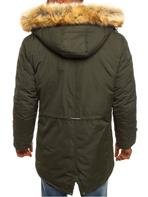 Khaki parka s ozdobným prešitím J.BOYZ X1018K