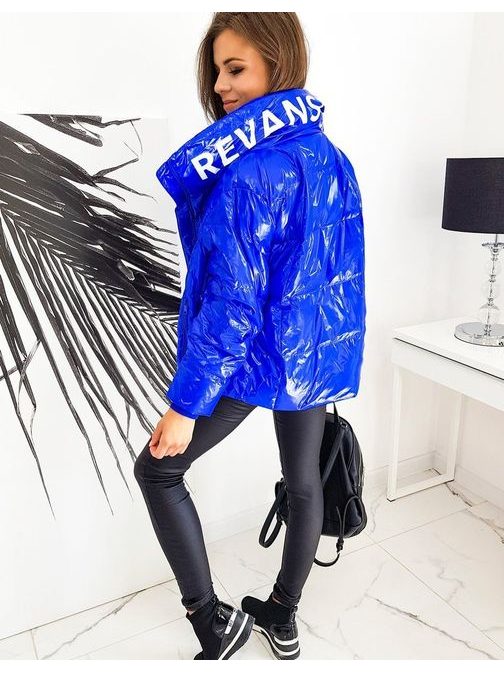 Neobyčajná dámska bunda Revan v nevädzovo modrej farbe