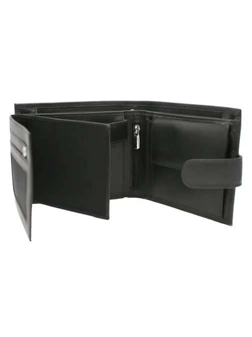 Klasická čierna  pánska peňaženka s prackou
