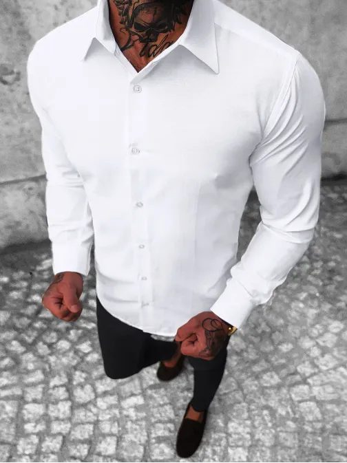 Jednoduchá biela košeľa MECH/2122Z