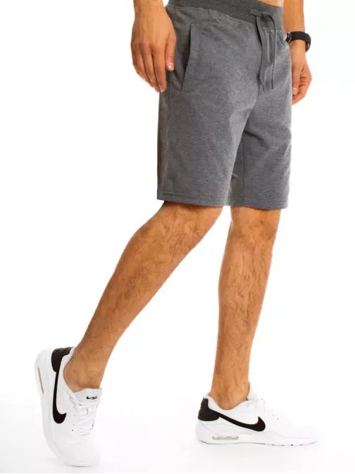 Tmavošedé teplákové kraťasy