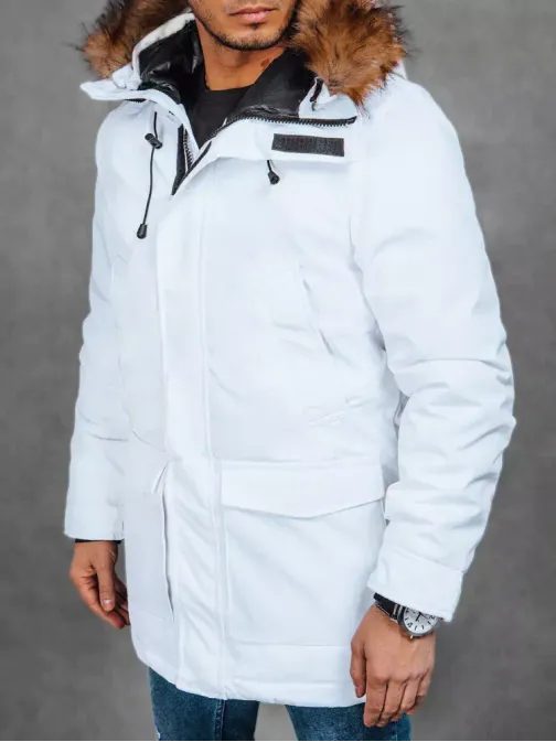 Jedinečná biela zimná bunda