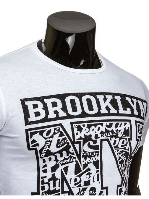 Jedinečné biele tričko BROOKLYN