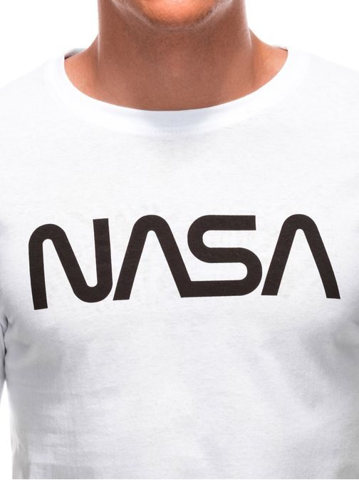 Nevšedné biele tričko NASA S1911