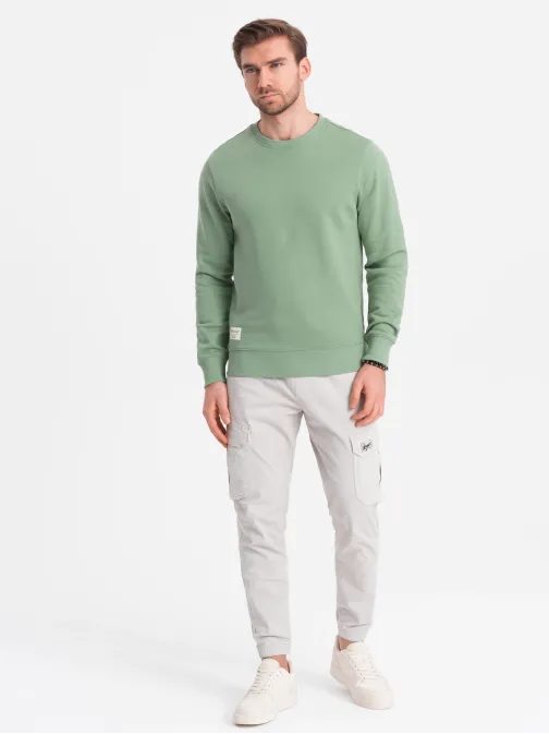 Základná zelená mikina bez kapucne V3 SSBN-0175