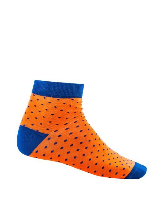 Oranžové bodkované ponožky U14