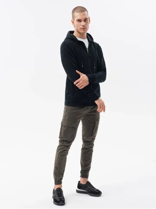 Trendová mikina v čiernom prevedení B1157