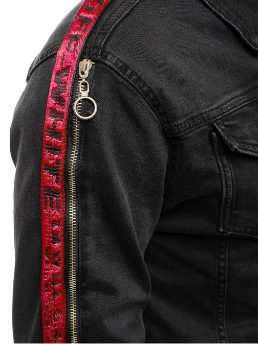 Pánska jeans bunda v grafitovej farbe OT/2025