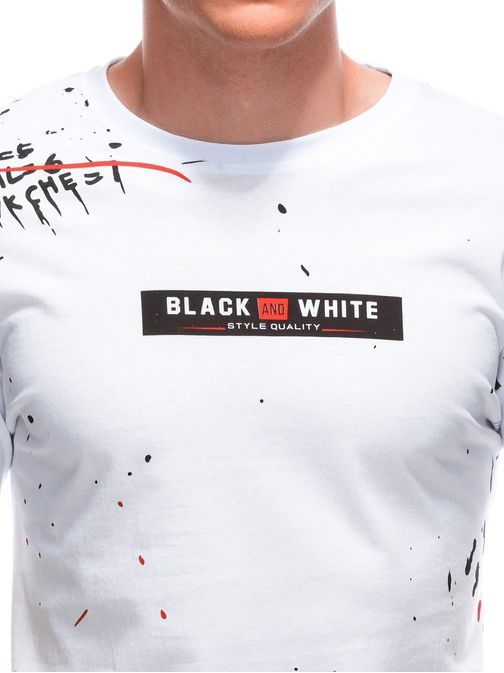 Nevšedné biele tričko s nápisom S1888
