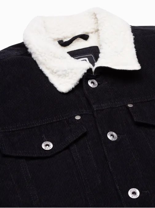 Čierna prechodná rifľová bunda C524