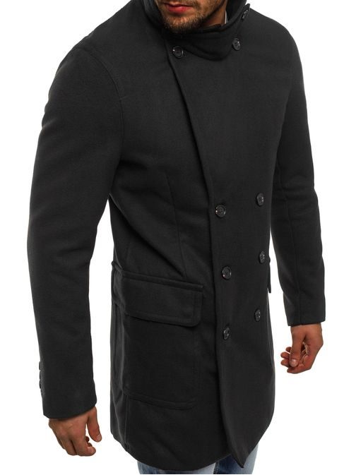 Čierny pánsky kabát J.BOYZ 1048