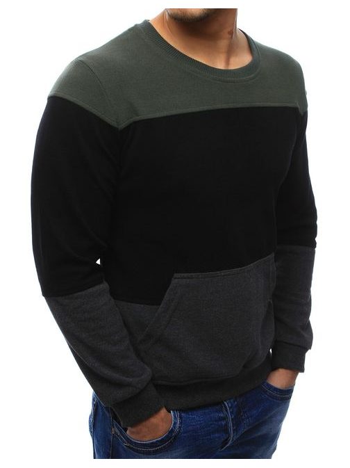 Antracitovo-čierny pruhovaný sveter