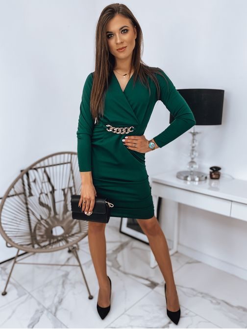 Elegantné šaty Mendes v zelenej farbe