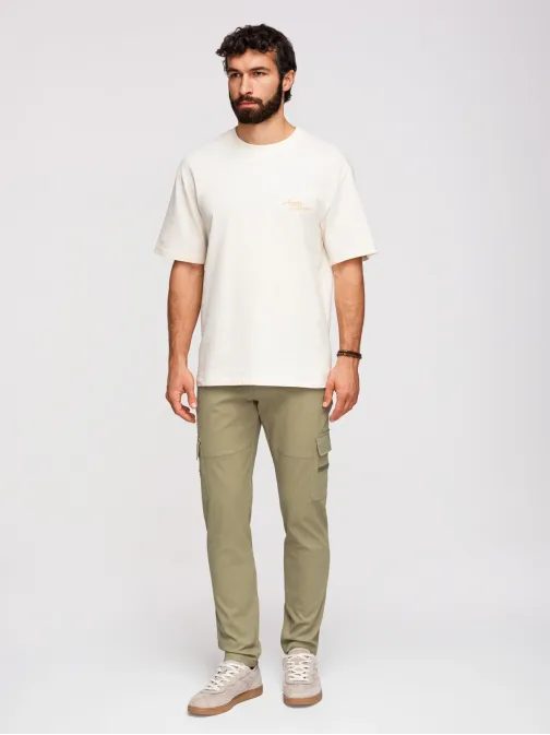 Pánske olivové cargo nohavice V2 P1517