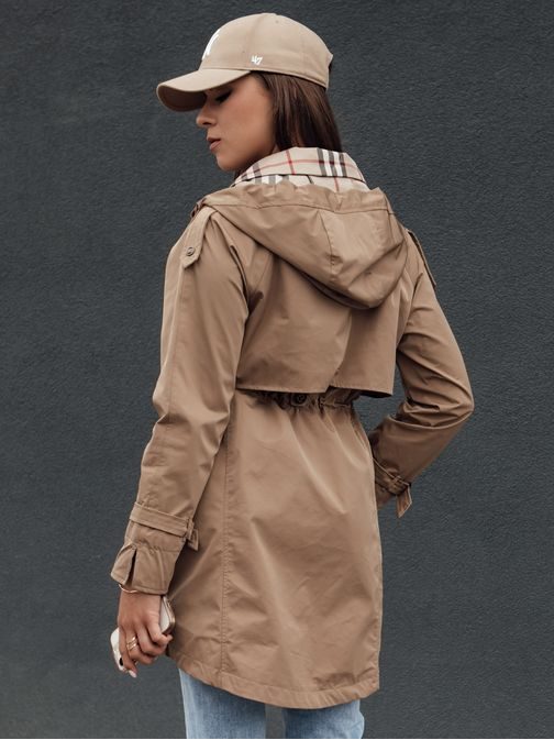 Dámska parka v tmavo béžovej farbe Fashlove