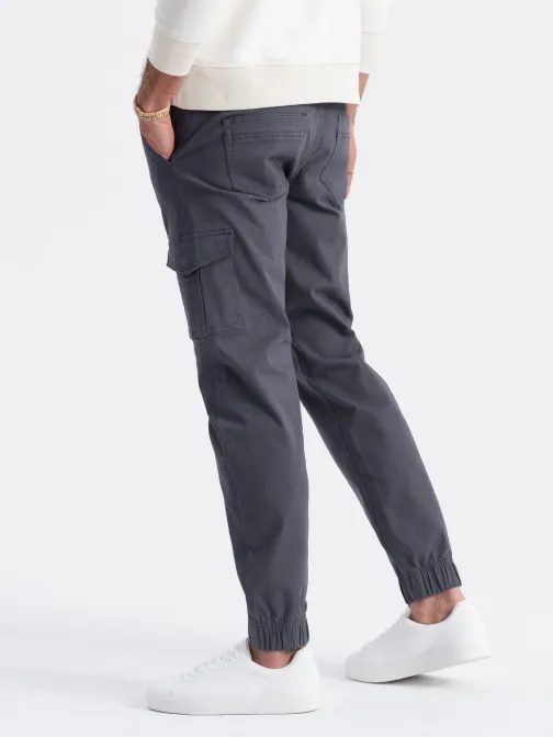 Trendové grafitové joggery V3 PAJO-0123
